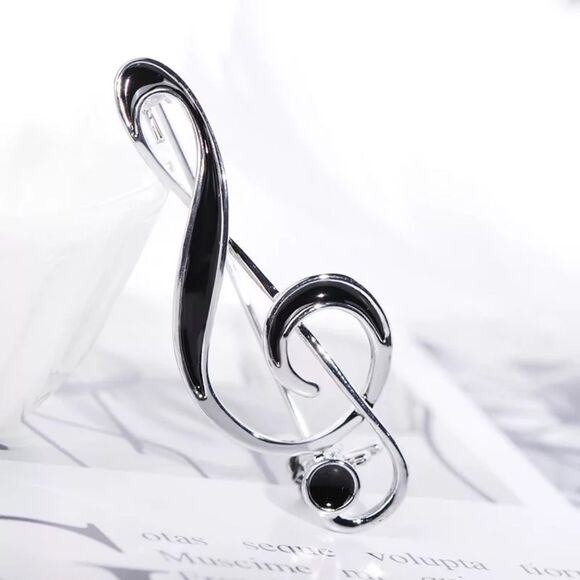 VQ Music Note Brooch - Picture 1 of 4
